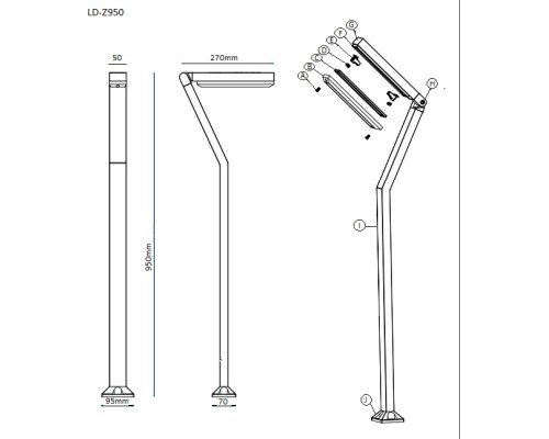 Наземный светильник LD-Z LD-Z950 LD-Lighting