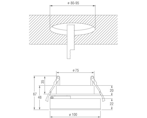 Точечный светильник Sun DL18961R12W1B Donolux
