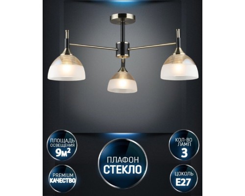 Потолочная люстра Olis WD3617/3C-AB-BK-WT Wedo Light