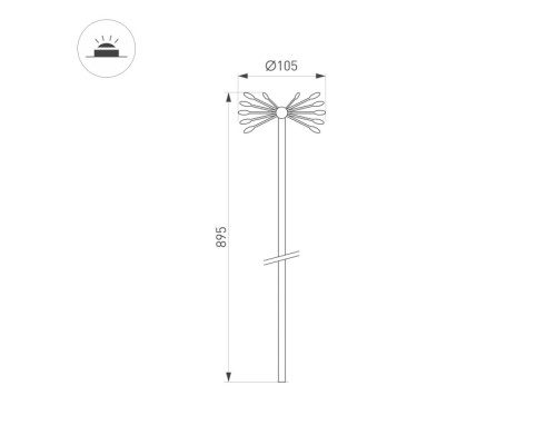 Грунтовый светильник DANDEL 050680 Arlight