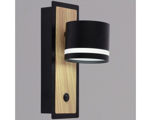 Бра  22540-0.2-01 BK+WOOD Reluce