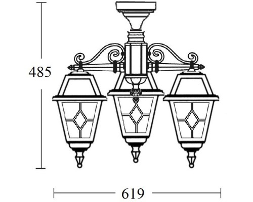 Потолочный светильник уличный FARO 91170A/3 Bl Oasis Light