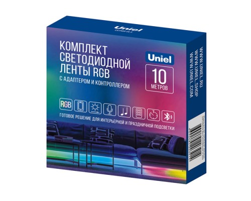Светодиодная лента Готовое решение ULS-A01 10M/RGB/BT RRP24C01 Uniel