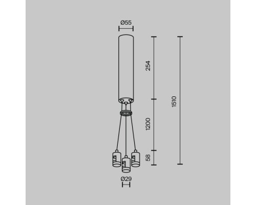 Подвесной комплект Accessories for tracks Flarity TRA154SW-BB-R-PT Maytoni