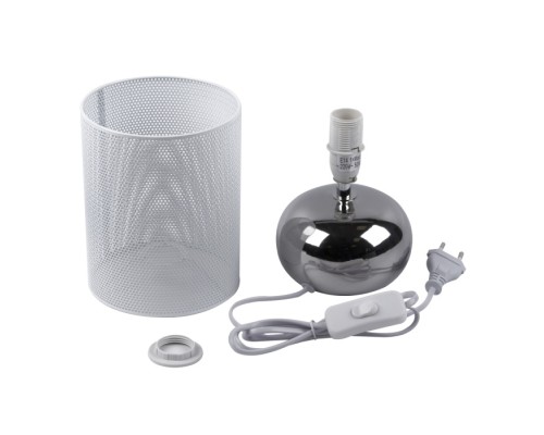 Интерьерная настольная лампа  UML-B307 E14 SILVER/WHITE Uniel