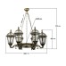 Уличный светильник подвесной ROMA S 95270S/6/15L st 40 Gb Oasis Light