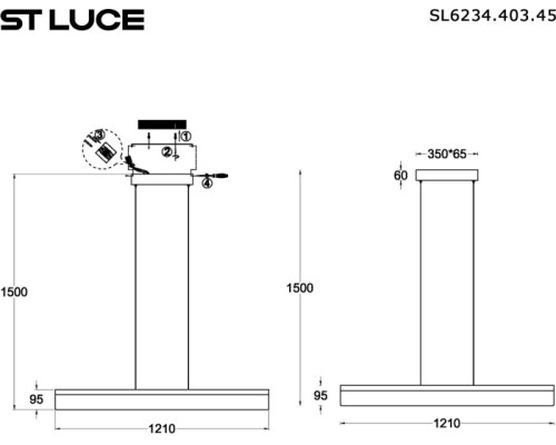 Подвесной светильник Splendid SL6234.403.45 ST Luce