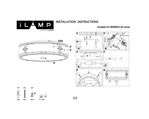 Потолочный светильник Dice 902X-4 CR iLamp