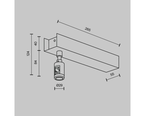 Основание потолочное Accessories for tracks Flarity TRA156C-BB1-BS Maytoni