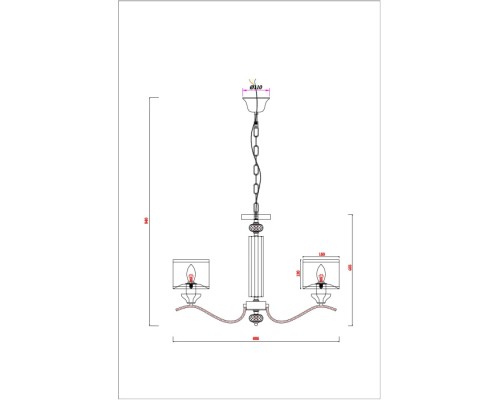 Подвесная люстра Alhena A4091LM-5CC Arte Lamp