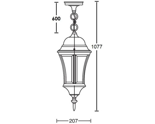 Уличный светильник подвесной ASTORIA 1 L 91305L cover Gb Oasis Light
