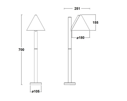 Наземный светильник BRISBANE LED W2924-700 Bl Oasis Light