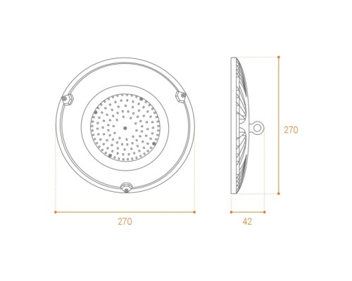 Промышленный купольный светильник  UFO-100W/01 Wolta