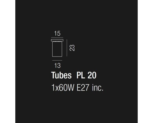Точечный светильник TUBES PL TUBES 20 FU NI Vistosi