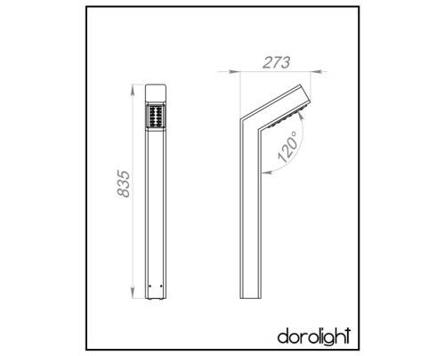 Наземный светильник Element 80 EL100-GR080ST-H-NBK Dorolight