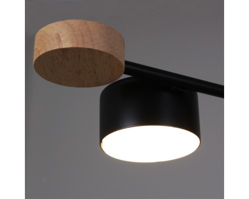 Потолочная люстра  03751-0.3-08 BK+WOOD GX53 Reluce