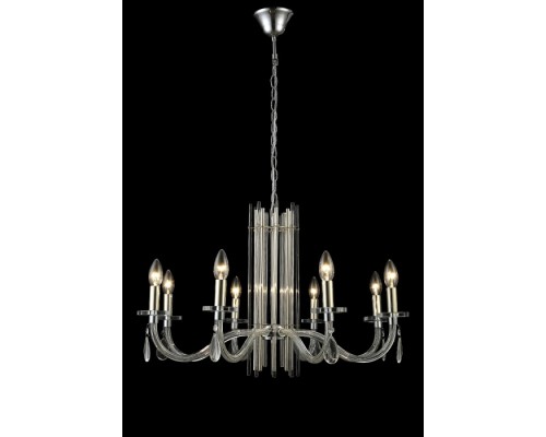 Подвесная люстра AURELIO AURELIO SP8 GOLD+CHROME/TRANSPARENT Crystal Lux