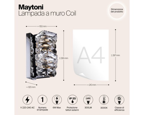 Бра Coil MOD124WL-L6CH3K Maytoni