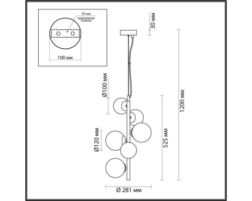 Подвесной светильник Tovi 4818/6 Odeon Light