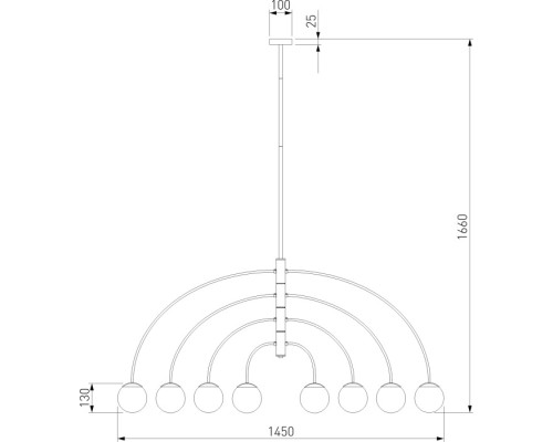Потолочная люстра Cenacolo 30179/8 черный Eurosvet