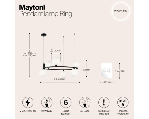 Подвесной светильник Ring MOD013PL-06B Maytoni