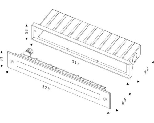Встраиваемый светильник уличный Line 100109 Deko-Light