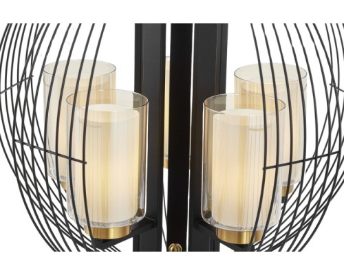 Подвесная люстра Ponti LDP 1245-5 BK+MD Lumina Deco