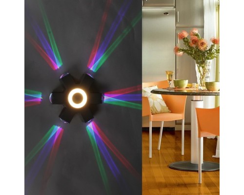 Архитектурная подсветка  08231-9.2-007U LED4W+6*3W RGB BK Reluce