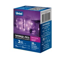 Гирлянда  ULD-S0200-020/SСB/2AA PURPLE IP20 DEW Uniel