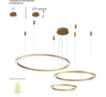 Подвесной светильник Fortuna FORTUNA SP158W LED GOLD Crystal Lux