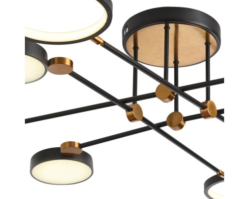 Потолочная люстра Loft Led LED LAMPS 81102/6C BRASS BLACK Natali Kovaltseva