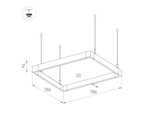 Подвесной светильник LINEAIR FLAT 032990 Arlight