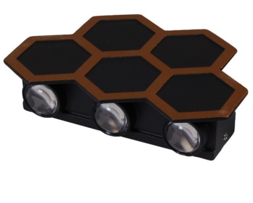 Архитектурная подсветка  86222-9.2-005U LED5*1W BK+GD Reluce