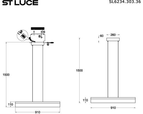 Подвесной светильник Splendid SL6234.303.36 ST Luce