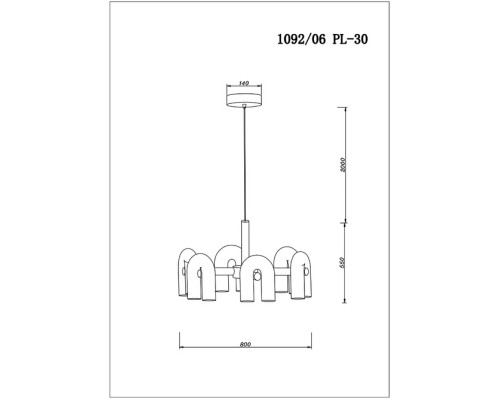 Подвесная люстра Twins 1092/06 PL-30 Divinare