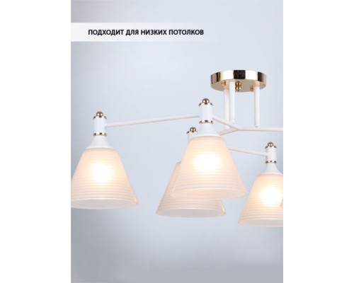 Потолочная люстра Anneta WD3619/6C-WT-FGD-WT Wedo Light