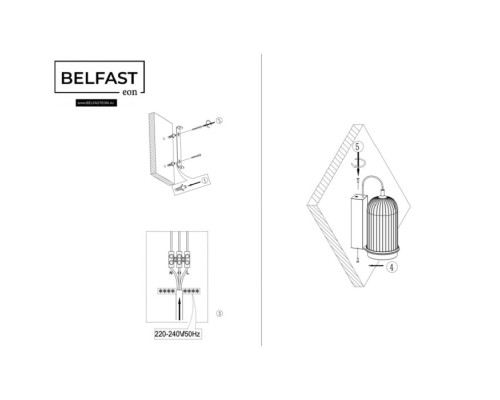 Бра Pineridge WFS-380-B1 BR Belfast