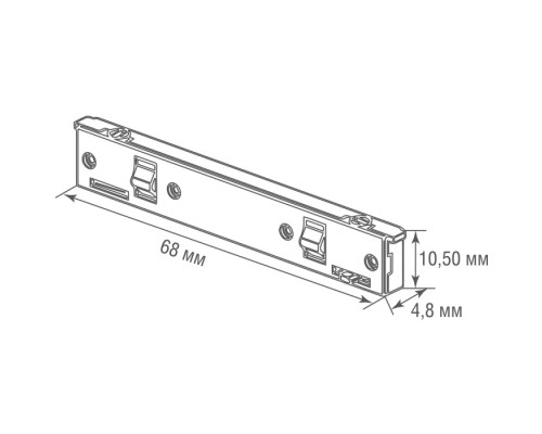 Коннектор прямой Slim Line Mini Connector 180 DLSM B Donolux
