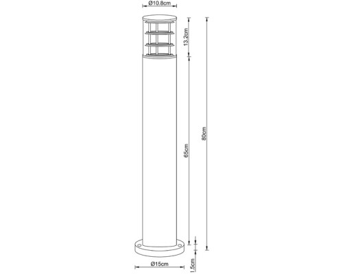 Наземный светильник Tokyo A5318PA-1BK Arte Lamp