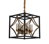 Подвесная люстра Quadrato Duo LDP 1223-4 BK+MD Lumina Deco