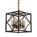 Подвесная люстра Quadrato Duo LDP 1223-4 BK+MD Lumina Deco