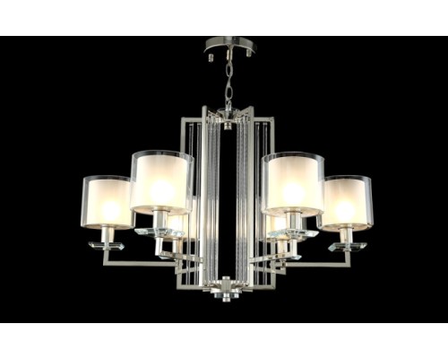Подвесная люстра Nicolas NICOLAS SP-PL6 NICKEL/WHITE Crystal Lux
