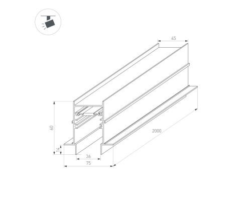 Шинопровод MAG-45 034679 Arlight