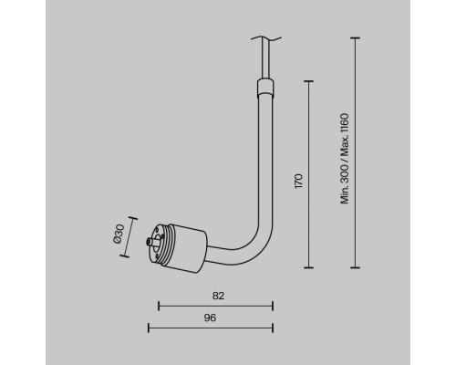Заглушка для подвесного монтажа Accessories for system Shelf CA024PL-P-B Maytoni