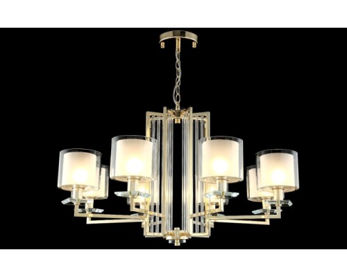 Подвесная люстра Nicolas NICOLAS SP-PL8 GOLD/WHITE Crystal Lux