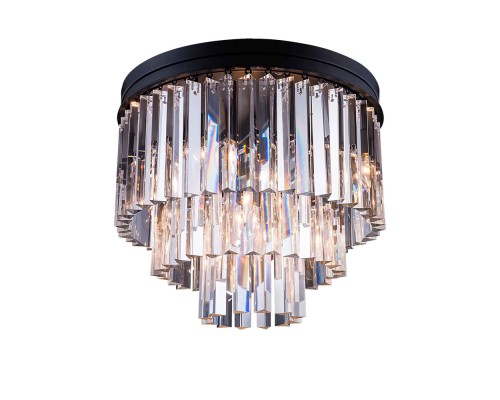 Потолочная люстра 1920s Odeon 771131 (KR0387C-6/P black/clear) DeLight Collection