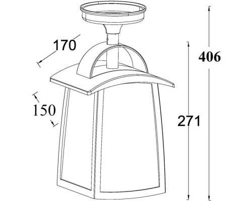 Потолочный светильник уличный FRANKFURT I 2736 05A R Oasis Light