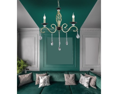 Подвесная люстра Elek WD3596/3H-GD-BK-CL Wedo Light