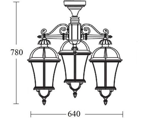 Потолочный светильник уличный ROMA L 95270LA/3 Gw Oasis Light