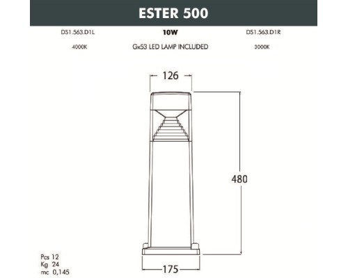 Наземный светильник ESTER DS1.563.000.WXD1L Fumagalli